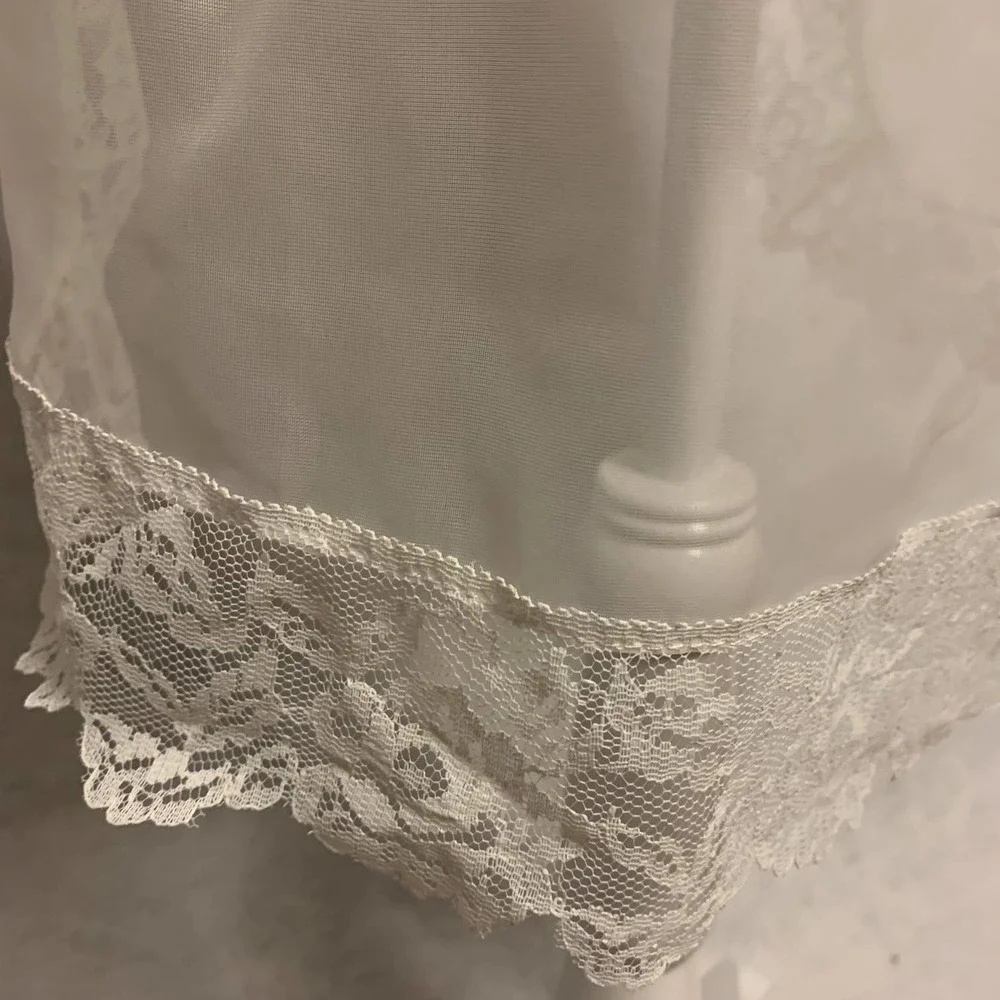 Vintage Sheer White With Lace‎ Hostess Apron